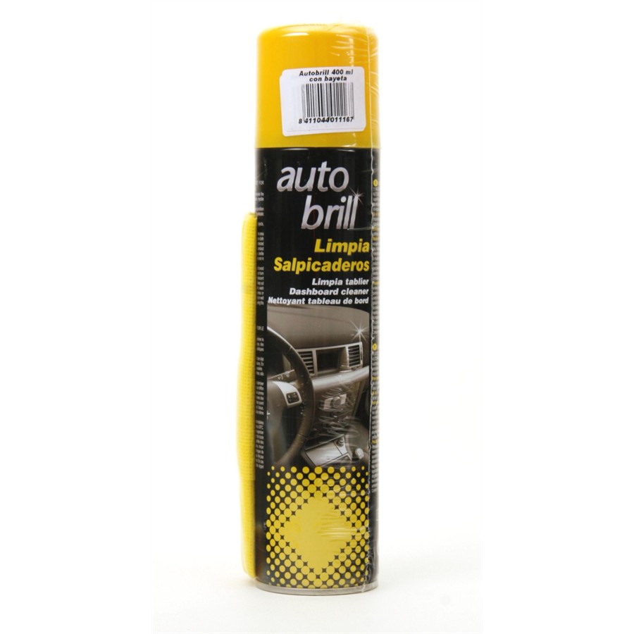 Limpador de tablier renovador + pano autobrill 400 ml acabamento brilhante fragrância
